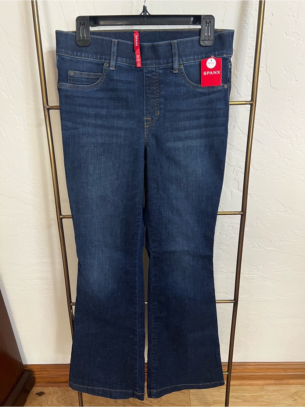SPANX Midnight Blue Flare Jeans size M Petite NWT